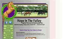 Desktop Screenshot of hopeinthevalleyequinerescue.org