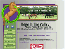 Tablet Screenshot of hopeinthevalleyequinerescue.org